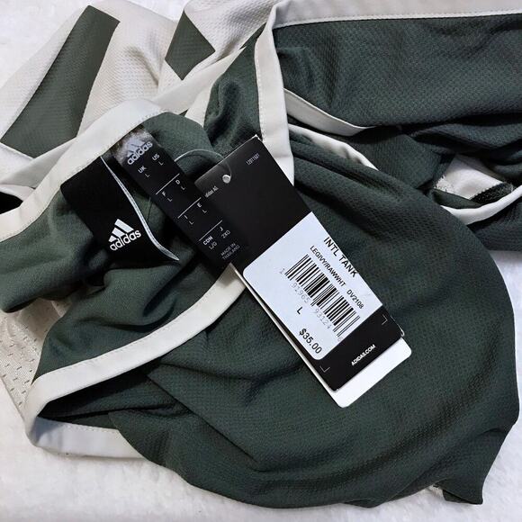 Adidas NWT Green and Cream Jersey Men L - Picture 9 of 11